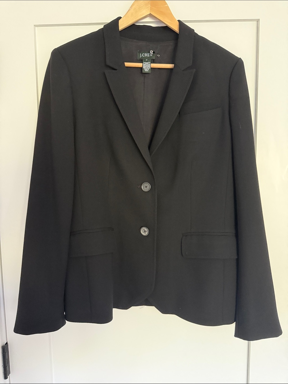 J. Crew Black Women's Two-Button Notch Lapel Blazer